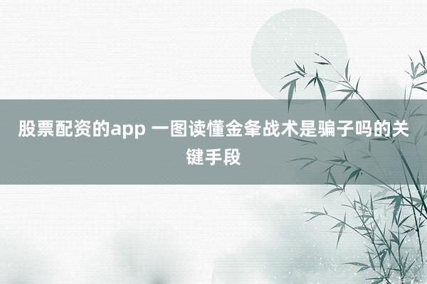股票配资的app 一图读懂金夆战术是骗子吗的关键手段