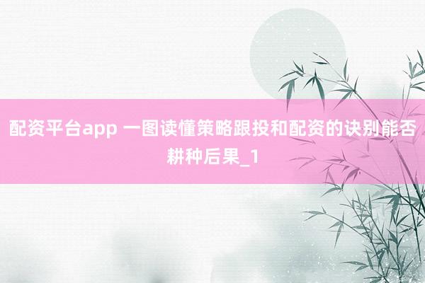 配资平台app 一图读懂策略跟投和配资的诀别能否耕种后果_1